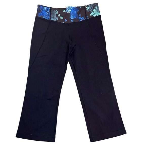 Lululemon Athletica Groove Crop Split Calf‎ Leggings Size 6 Compression Active - Picture 1 of 6
